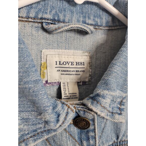 I Love H81 Denim Jean Jacket Size Small - Picture 2 of 4